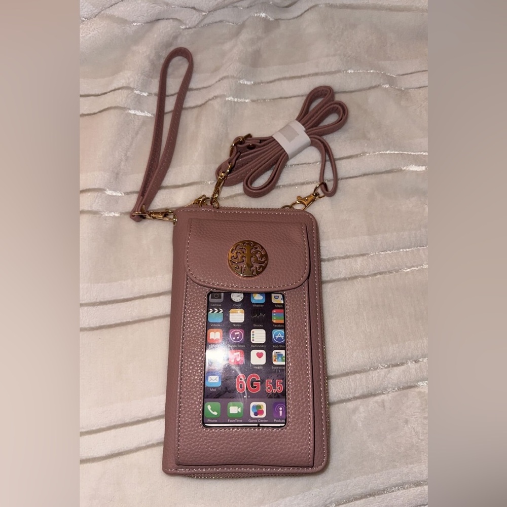 Purse with phone holder
